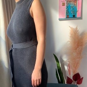 All Saints grey knit dress